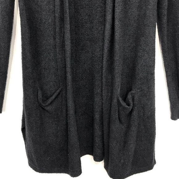 Barefoot Dreams Black Bamboo Chic Lite Cozy Ultra Soft Knit Cardigan Sweater - Picture 4 of 14